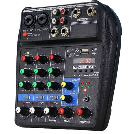 Tenyu A4 Mezcladora de Sonido Audio de 4 Canales