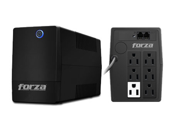 FORZA - UPS NT-1011D, 1000VA / 500 WATSS 6 TOMAS DE CORRIENTE. COMPATIBLES CON PLANTA E INVERSOR, REGULADOR DE VOLTAGE