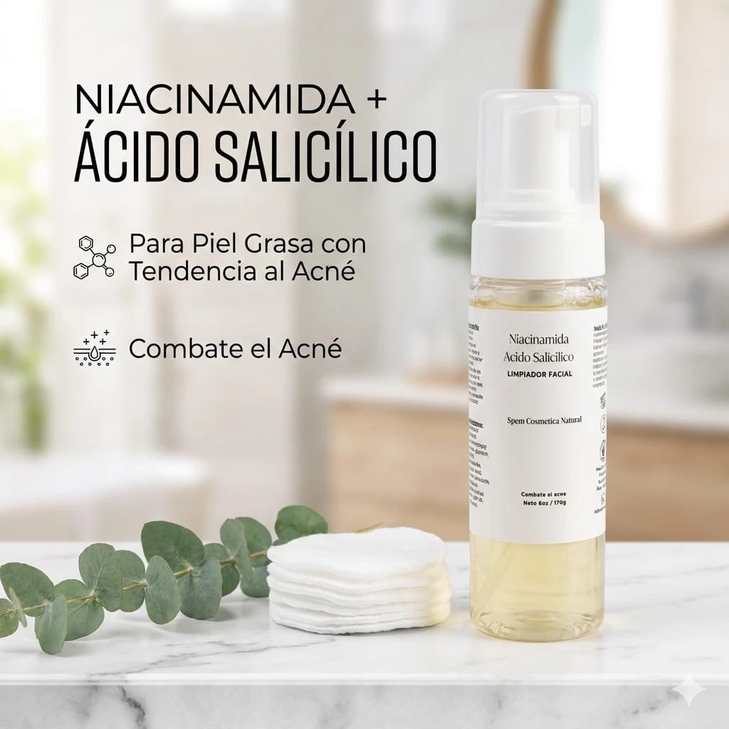 Niacinamida Acido Salicilico (limpiador facial) , Peso Neto 3.5 Oz / 100 gramos