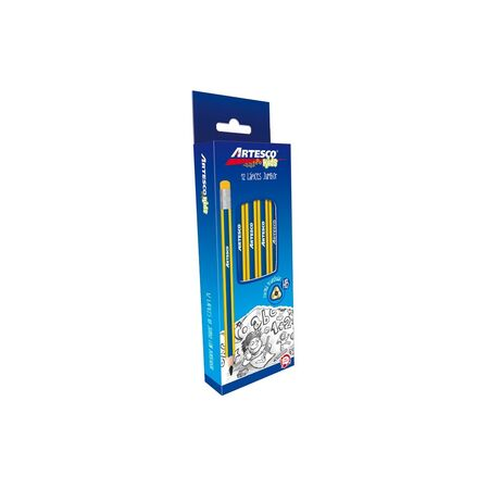 Artesco Caja de Lápices Triangular en Grafito Jumbo 12/1